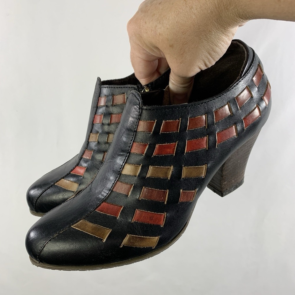 L'Artiste Spring Step Womens Brilliance Booties EU 38 US 7.5-8 Woven Boho Artsy